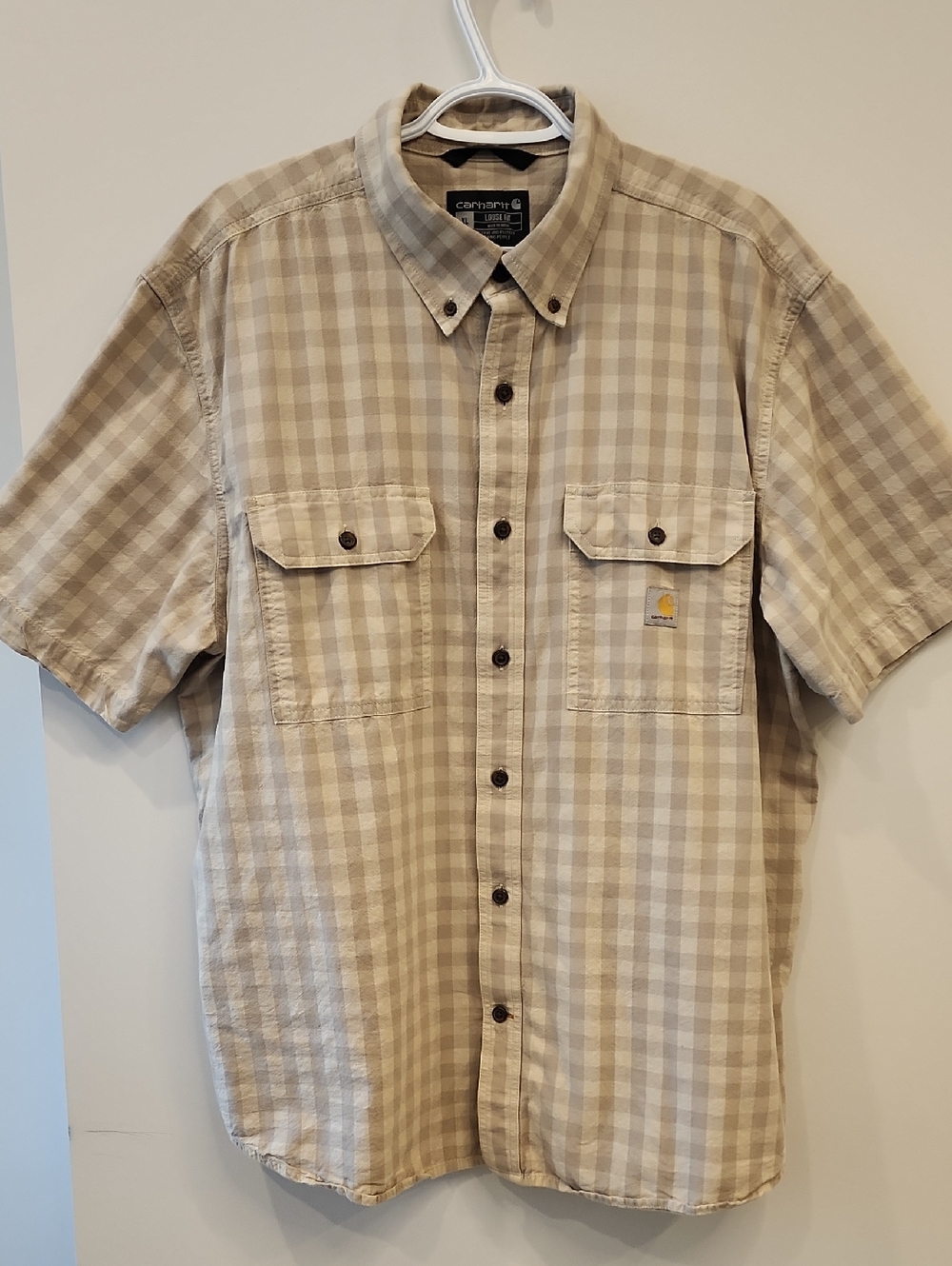Carhartt Loose Fit Workwear Button Up Shirt Short Sleeve  XL